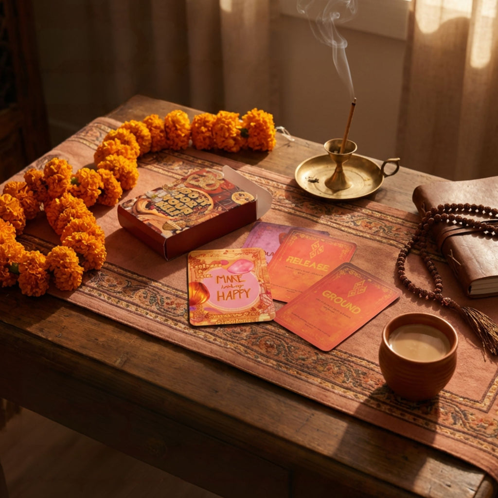 Divine affirmation cards with empowering messages for self-love, healing, and daily guidance.